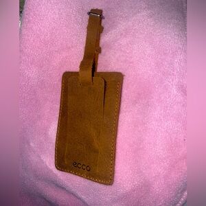 ECCO Tan Leather Travel Tag